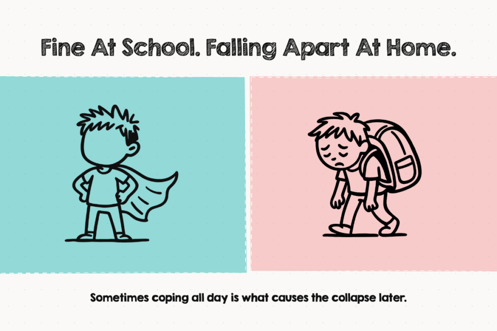 graphic explaining reasons why a child hates school.