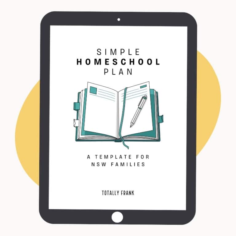 An image of the homeschooling in NSW plan template.